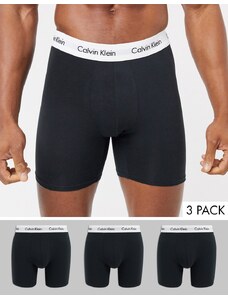 Calvin Klein Cotton Stretch - Confezione da 3 boxer neri-Nero