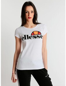 Ellesse T-shirt Con Scritta Manica Corta Donna Bianco Taglia S