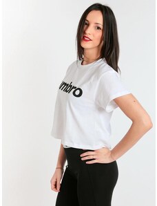 Umbro T-shirt Cropped Con Scritta Donna Bianco Taglia Xl
