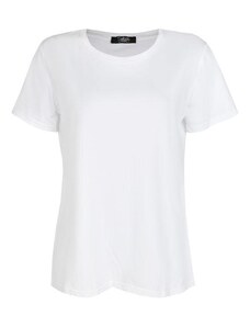 Solada T-shirt Tinta Unita Girocollo Manica Corta Donna Bianco Taglia X/2xl