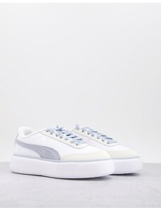 Puma - Oslo Maja - Sneakers bianche e azzurro chiaro in camoscio-Bianco