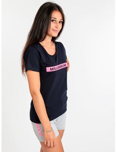 Millennium T-shirt In Cotone Con Logo Donna Blu Taglia S