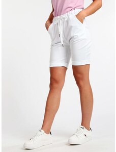 Solada Bermuda Donna In Cotone Shorts Bianco Taglia S