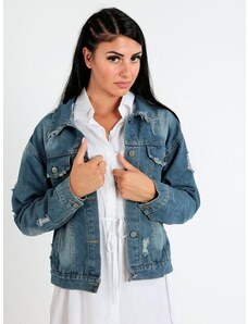 Ky Creation Giacca In Jeans Oversize Donna Taglia M