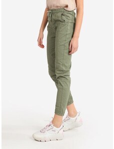 Solada Pantaloni Jogger In Cotone Con Polsino Casual Donna Verde Taglia Unica