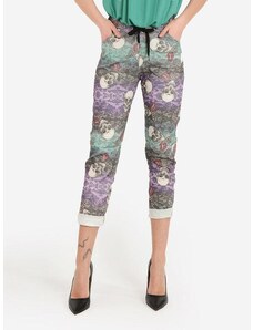 Solada Pantaloni Donna Leggeri Con Stampa Teschio Casual Multicolore Taglia Unica