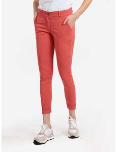 Solada Pantaloni Da Donna In Cotone Monocolore Casual Rosso Taglia S