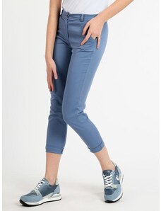 Solada Pantaloni Da Donna In Cotone Monocolore Casual Blu Taglia L
