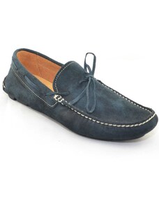 Malu Shoes mocassino car shoes uomo blu comfort man casual made in italy vera pelle fondo antiscivolo moda estiva glamour