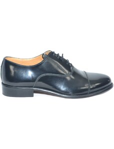 Malu Shoes Scarpe uomo francesina inglese vera pelle lucida nera made in italy fondo classico cerimonia genuine leather