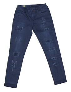 Malu Shoes Jeans donna blu notte stracciato chic glamour made in italy