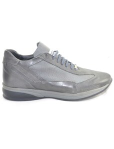 Malu Shoes Scarpe made in italy uomo modello comodo comfort antiscivolo tessuto grigio pelle made in italy lacci moda