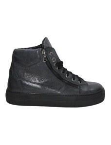 Malu Shoes Sneakers alta grigio due zip fondo comfort alto antiscivolo moda
