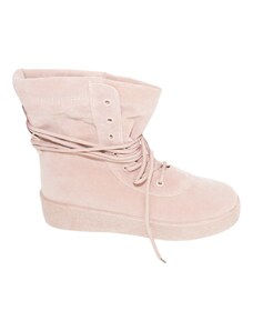 Malu Shoes Sneakers alta donna art.sn8137 rosa in camoscio moda glamour