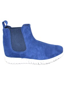 Malu Shoes Scarpe uomo beatles art:0164 made in italy pelle scamosciata blu elettrico fondo rigato sporco running comfort genuine leather
