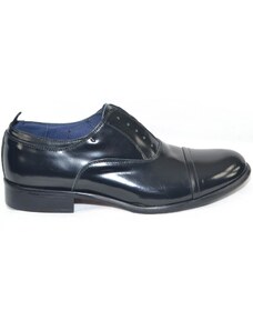Malu Shoes Scarpe uomo francesina inglese punta alzata vera pelle lucida nero made in italy fondo classico sportivo genuine leather