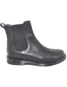 Malu Shoes Stivaletto uomo beatles chelsea vera pelle nero spazzolato elastico fondo invernale antiscivolo made in italy