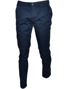 Malu Shoes Pantalone moda uomo blu notte cotone chino elastico colori vari classico sportivo tasca america made in italy