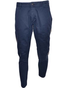 Malu Shoes Pantalone uomo blu sky in cotone lunghezza chino elastico colori vari classico sportivo tasca america made in italy