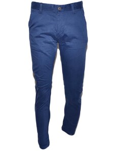 Malu Shoes Pantalone uomo blu cobalto in cotone elasticizzato colori vari classico sportivo tasca america made in italy