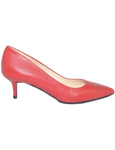 Malu Shoes Decollete' donna a punta bordeaux tacco a spillo 5 cm vera pelle nappa rosso scarpe per cerimonie eventi
