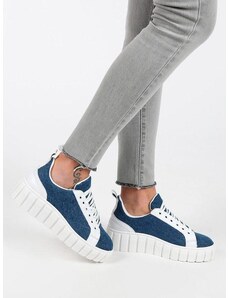 Made In Italy Stella Sneakers Donna Con Platform Basse Jeans Taglia 37