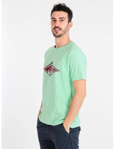 Bear T-shirt Uomo In Cotone Organico Manica Corta Verde Taglia M
