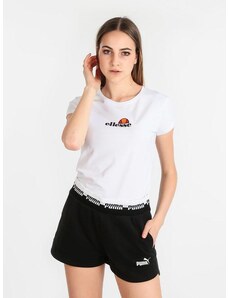 Ellesse T-shirt Donna In Cotone Con Scritta Bianco Taglia M