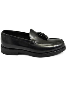 Malu Shoes Scarpe uomo mocassini inglese college nappine bon bon vera pelle nero nappa made in italy fondo classico sportivo gomma