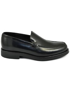 Malu Shoes Scarpe uomo mocassini inglese college liscio vera pelle nero elegante made in italy fondo gomma leggera cerimonia