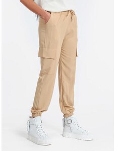 Solada Pantaloni Donna Leggeri Con Tasconi e Polsini Casual Beige Taglia X/2xl