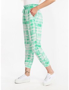 Solada Pantaloni Donna Jogger Con Polsini Casual Verde Taglia L