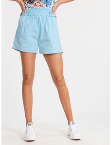 Solada Shorts Donna Vita Alta In Cotone Blu Taglia X/2xl