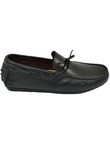 Malu Shoes Mocassino car shoes uomo nero nappine a contrasto vera pelle morbida made in italy fondo antiscivolo moda estiva