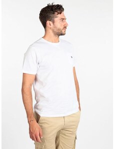 Corso Da Vinci T-shirt Uomo In Cotone Con Taschino Manica Corta Bianco Taglia Xl