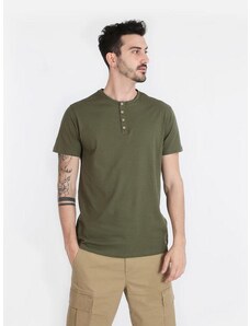 Baci & Abbracci T-shirt Uomo Con Bottoni Manica Corta Verde Taglia L