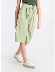Solada Pantaloni Donna Culotte a 3/4 Casual Verde Taglia M/l