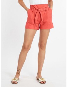 Solada Shorts Donna In Cotone a Vita Alta Arancione Taglia X/2xl