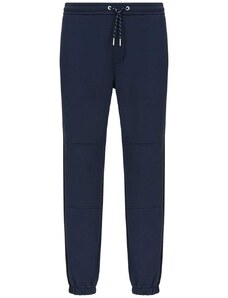 Armani Exchange Pantalone sportivo in cotone felpato blu