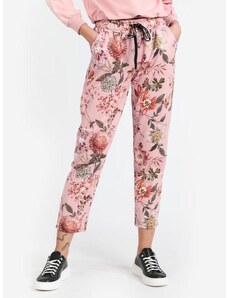 Solada Pantaloni Jogger Donna a Fiori Casual Rosa Taglia Unica