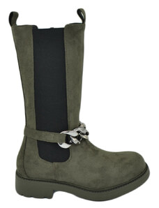 Jessica Simpson Elisti Stivaletti Donna A Metà Polpaccio, Colore Ciliegia Scuro, Finta Pelle Scamosciata, Tacco 8,4 Cm, EU 38