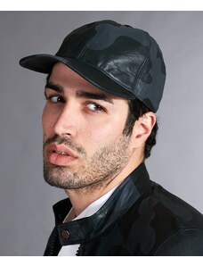 Cappello baseball in pelle nera mimetico unisex berretto strappo regolabile D'Arienzo
