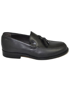 Malu Shoes Scarpe uomo mocassini inglese college nappine bon bon vera pelle nero nappa made in italy suola cuoio