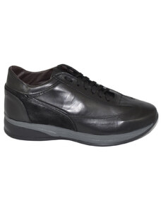 Malu Shoes Scarpe uomo calzature linea comfort eleganti nero made in Italy in vera pelle nappa camoscio gomma anatomica lacci
