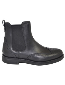 Malu Shoes Beatles uomo stivaletto scarpe elastico in vera pelle nappa nero francesina fondo gomma light made in italy invernale