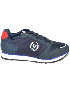 LORIS COLLEGE MX- Sneakers basse Sergio Tacchini di colore blu tortora casual con suola running bicolore