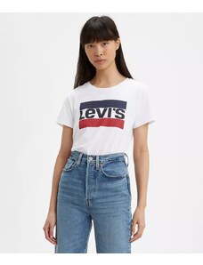 Levi's T-Shirt THE PERFECT TEE Logo Sportswear Donna bianca