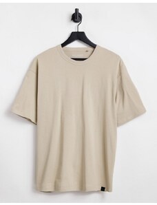 Pull&Bear - T-shirt oversize beige-Neutro