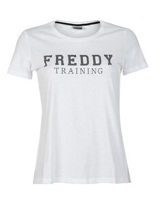Freddy T-shirt Donna Stampa Marchio Bianco Taglia L