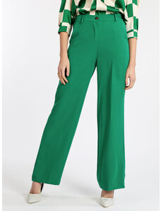 Melitea Pantaloni Donna Eleganti a Gamba Larga Verde Taglia Unica